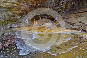 Waterfall detail Matthiessen State Park Illinois