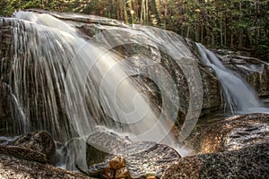 Waterfall (Dianas bath) in White Mountain National Park, New Hampshire, USA