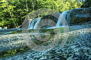 Waterfall (Dianas bath) in White Mountain National Park, New Hampshire, USA