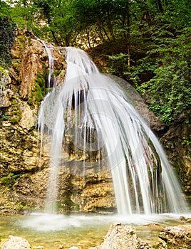 Waterfall Djur-Djur in Crimea