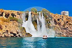 Waterfall Duden at Antalya Turkey photo
