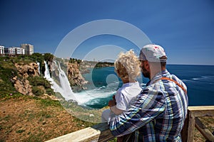 Waterfall Duden at Antalya, Turkey photo