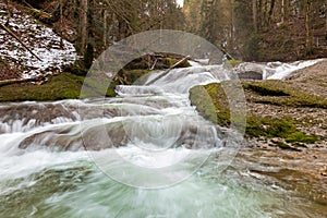 Waterfall in Eistobel gorge, Germany
