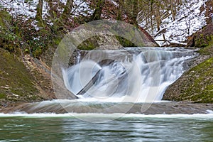 Waterfall in Eistobel gorge, Germany