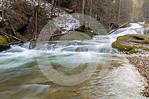 Waterfall in Eistobel gorge, Germany