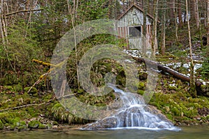 Waterfall in Eistobel gorge, Germany