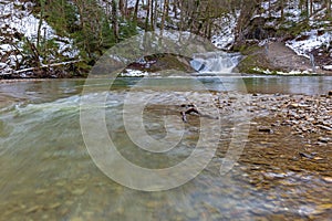 Waterfall in Eistobel gorge, Germany