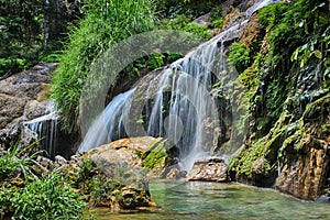 Waterfall El- Nicho in Cuba in the jungle natioanl park. It is situated in Zapata Peninsula