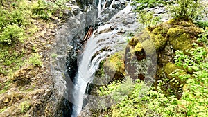 Waterfall in Englishman River Falls Provincial Park, Vancouver Island, British Columbia, Canada