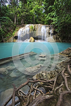 Waterfall Eravan, in Kanchanabury, Thailand
