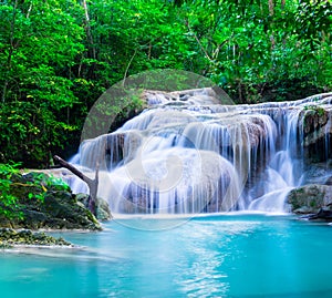 Waterfall at Erawan National Park, Kanchana buri Province, Thailand