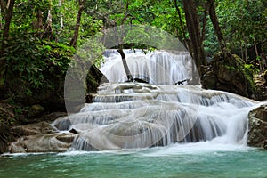 Waterfall in Erawan national park, level 1