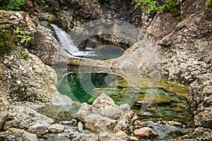 Waterfall at the Fairy Pools on the Isle of Skye in Scotland