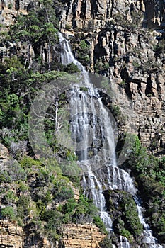 Waterfall Falls Into Sea