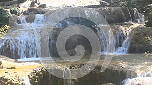 Waterfall flowing in the forest