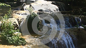 Waterfall flowing in the forest