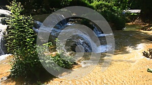 Waterfall flowing in the forest