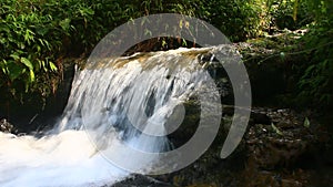 Waterfall flowing in the forest