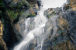 The waterfall that flows through the rock