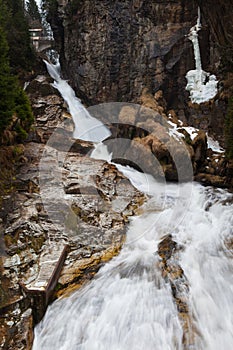 Waterfall Flying Waters in Bad Gastein, Austria.