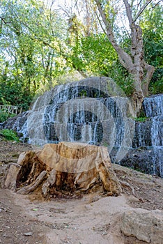 Waterfall of the forest in autumn III