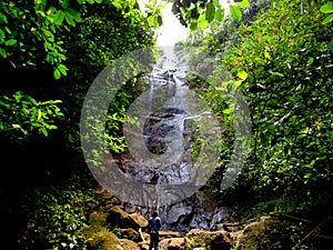 Waterfall in the forest Ciamis West Java