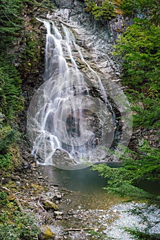 A waterfall in the forest near Kitimat, British Columbia