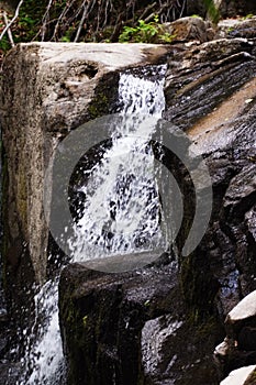 Waterfall in the forest, untouched forest