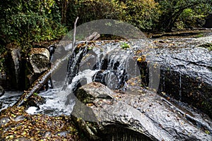 Waterfall of Fosso Castello in Soriano Chia natural place in the woods