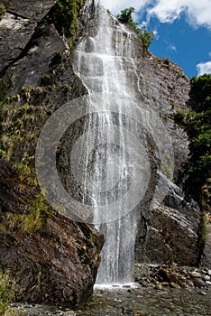 Waterfall at Franz Josef Glacier, New Zealand