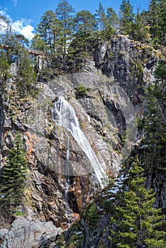 Waterfall in the French Alps, Mercantour National Park