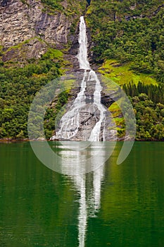 Waterfall in Geiranger fjord - Norway