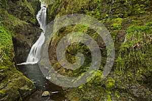 Waterfall in the Glenariff Forest Park in Northern Ireland