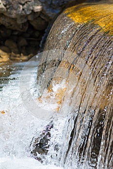 Waterfall in the gorge of Milonas near famous beach of Agia Fotia, Ierapetra, Crete, Greece