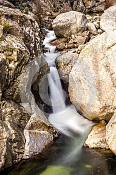 Waterfall in the Gorges d\'HÃ©ric in Haut Languedoc, Occitanie, France