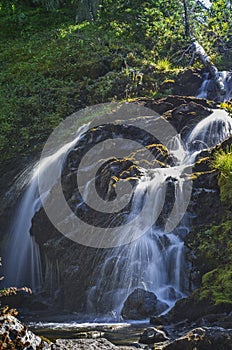 Waterfall on Grand Creek in Olympic National Park, Washington state