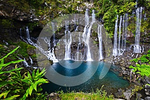 Waterfall of Grand Galet, Langevin, Reunion Island photo