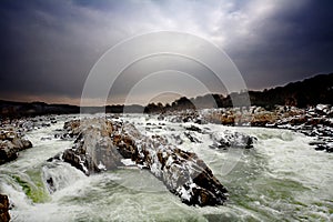 Waterfall in Great Falls in Virginia photo