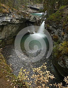 Waterfall on a green creek