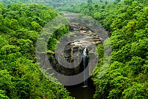 Waterfall in green valley