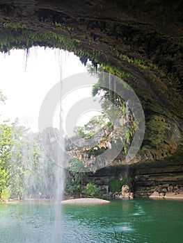 Waterfall at Hamilton Pool Preserve near Austin Texas