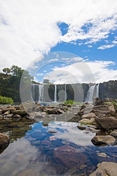 Harajiri Falls in midsummer