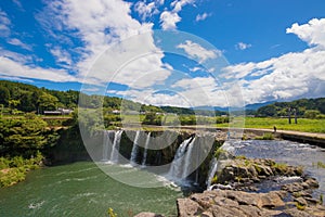Harajiri Falls in midsummer