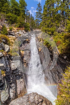 Waterfall in High Tatras mountains