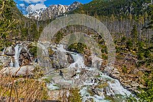 Waterfall in High Tatras mountains