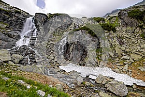 Waterfall with in High Tatras Mountains