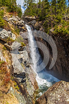 Waterfall in High Tatras mountains