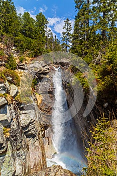 Waterfall in High Tatras mountains