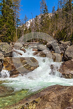 Waterfall in High Tatras mountains