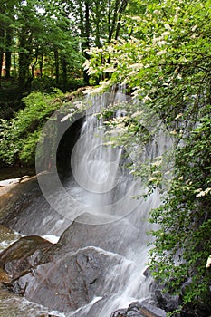 Waterfall near a historic mill